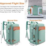 Carry on Backpack, Extra Large 40L Flight Approved Travel Backpack for Men & Women,Expandable Large Suitcase Backpacks With 4 Packing Cubes,Water Resistant Luggage Daypack Business Weekender Bag,Grey - Image 2